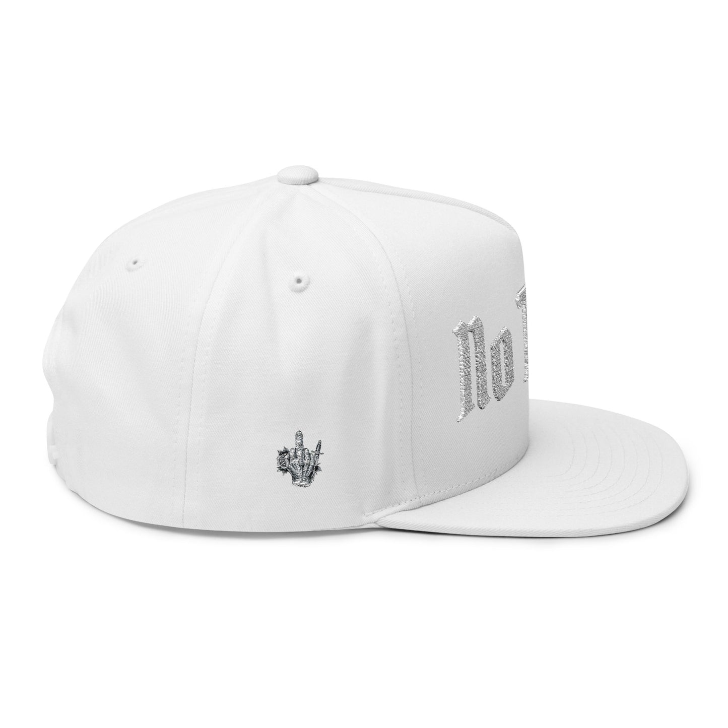 No Trust Embroidered Flat Bill Cap