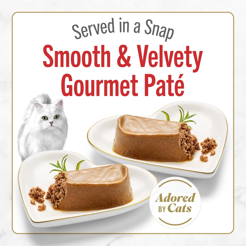 Purina  Petites Tender Beef Entrée Gourmet Wet Cat Food Pate - (Pack of 12) 2.8 Oz. Tubs