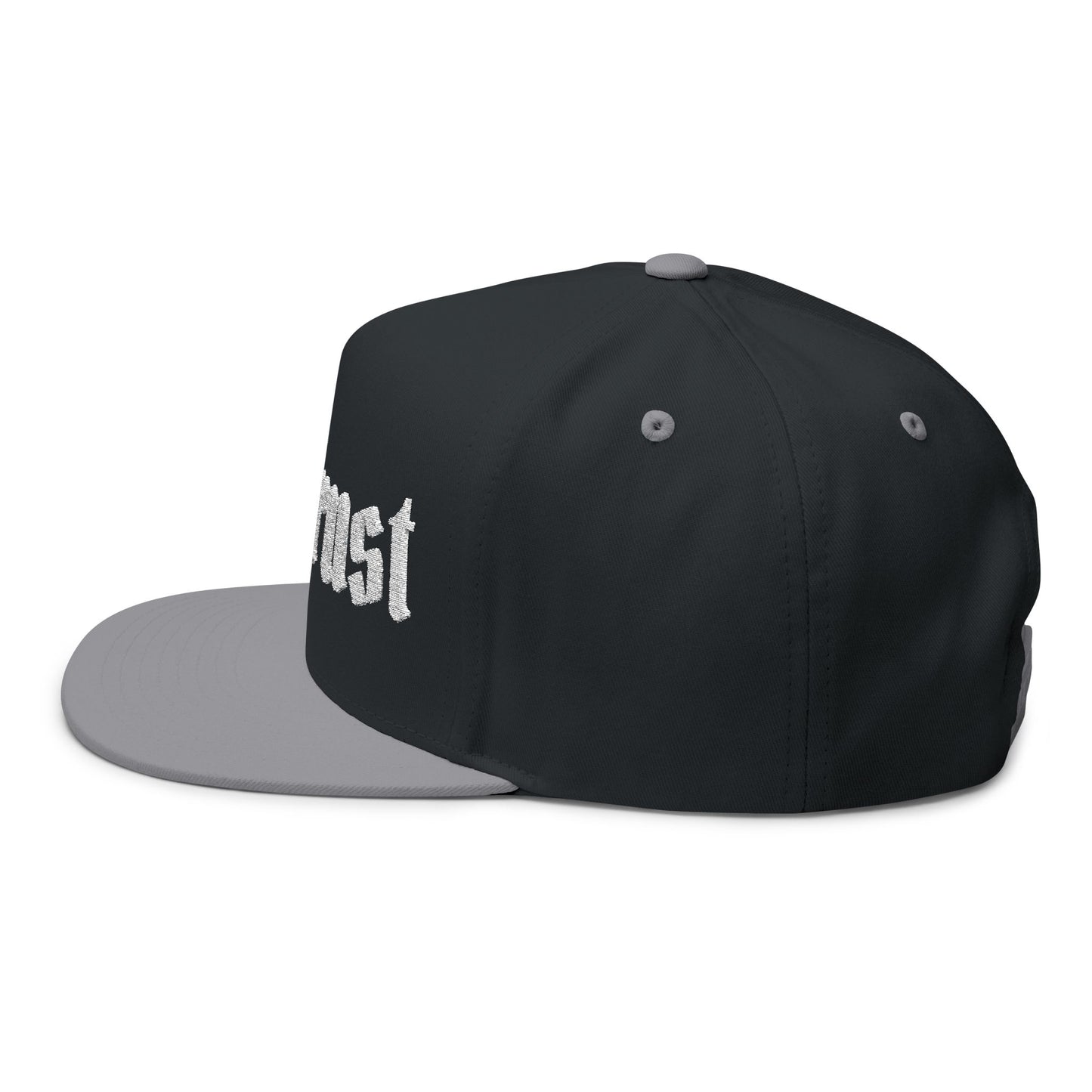 No Trust Embroidered Flat Bill Cap