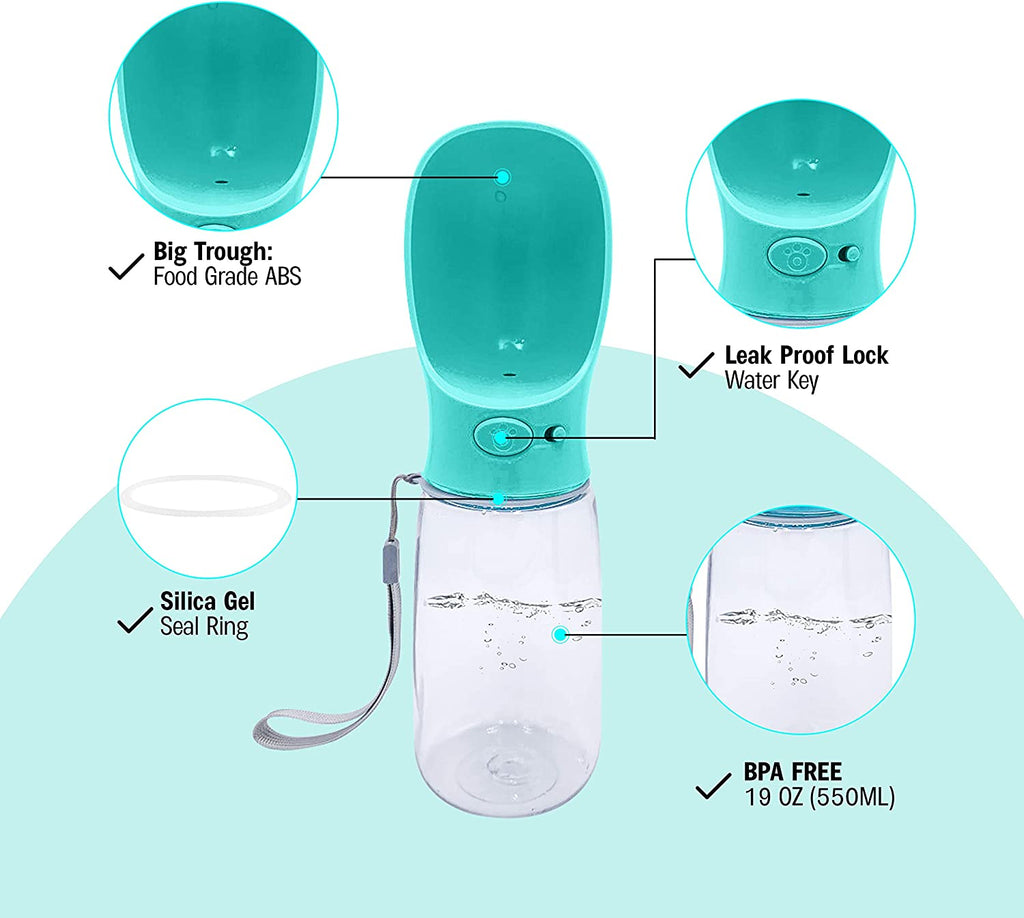 Thirsty Pup's Portable Puddle: The 19 Oz Adventure Sipper for Dogs Who Love to Hike and Hydrate!