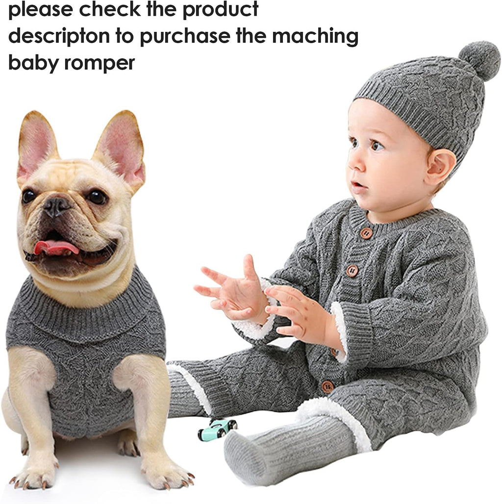 Knitted Braid Turtleneck Sweater Knitwear Warm Outerwear for Dogs & Cats